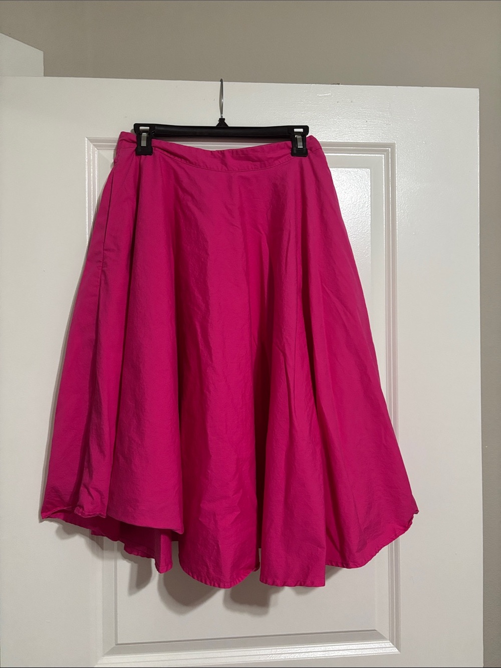 Women's Bright Fuchsia Circle Skirt - Flared Midi